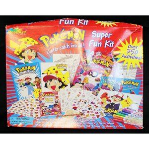 1999 RoseArt Anniversary Pokemon Super Fun Kit Stickers Coloring Tattoos 350